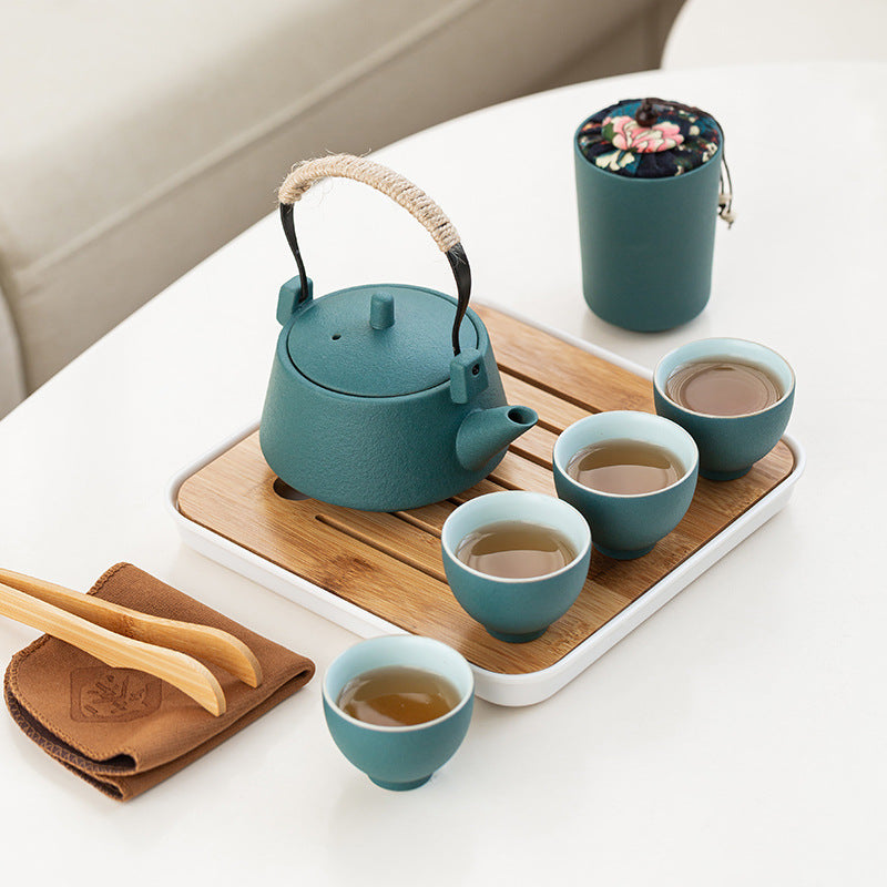 Handle Pot & Cups Tea Set