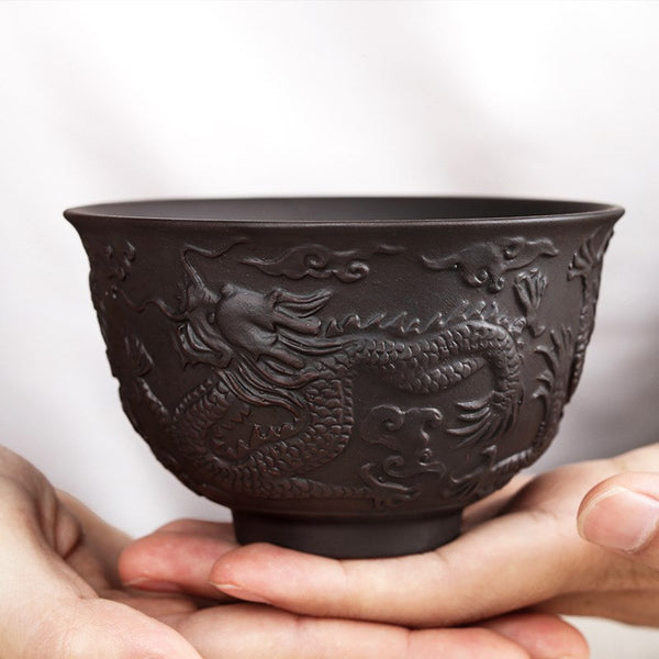 Dragon Pattern Teacup - Yixingteaart