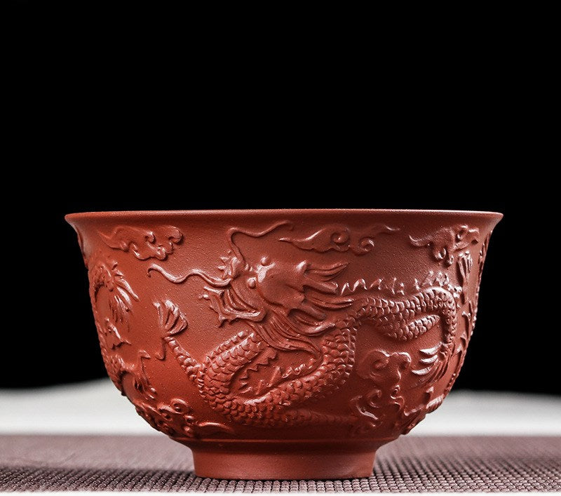 Dragon Pattern Teacup - Yixingteaart