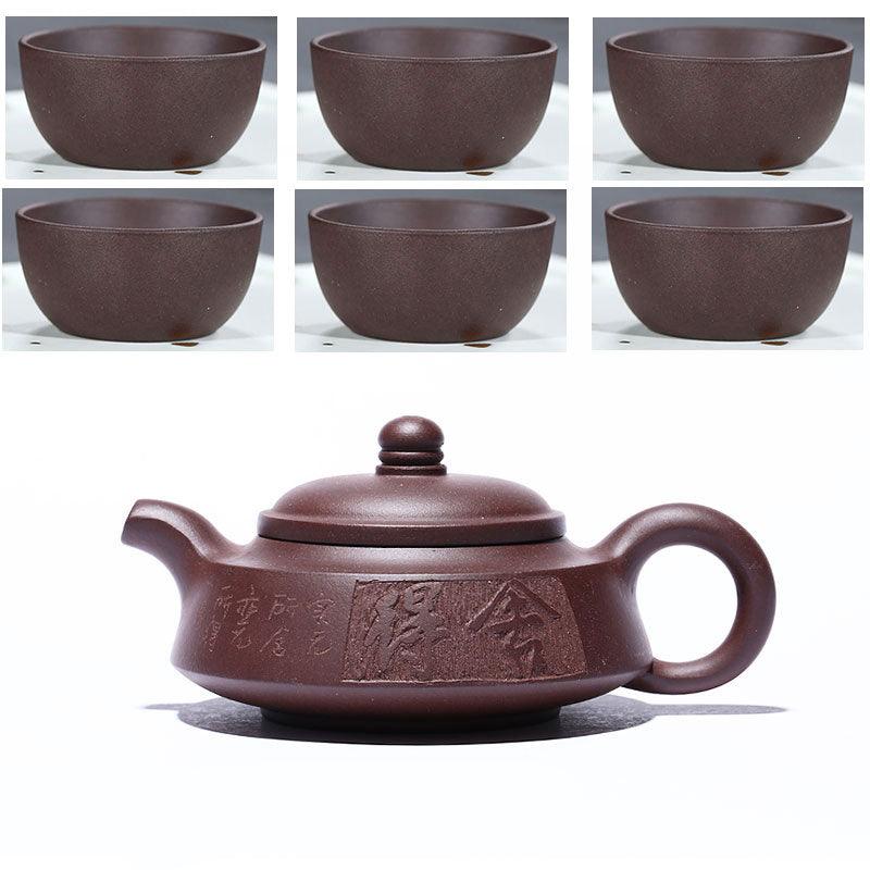 Purple Clay Teapot Set - Yixingteaart