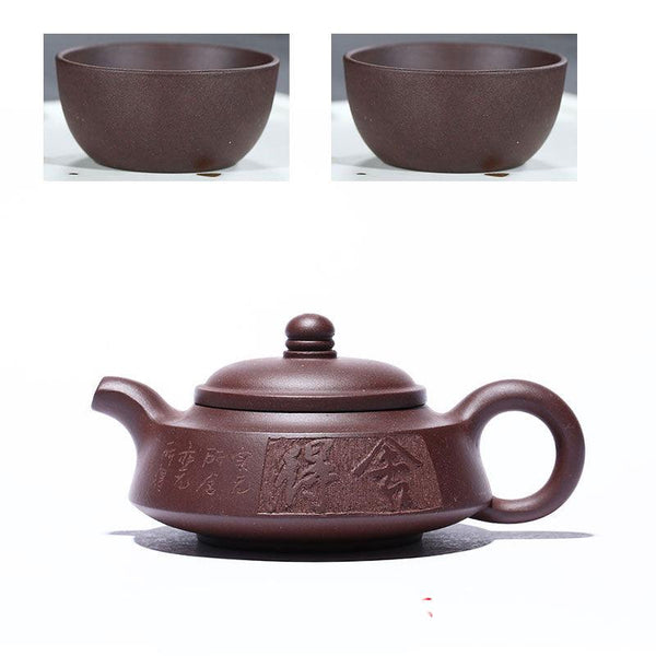 Purple Clay Teapot Set - Yixingteaart