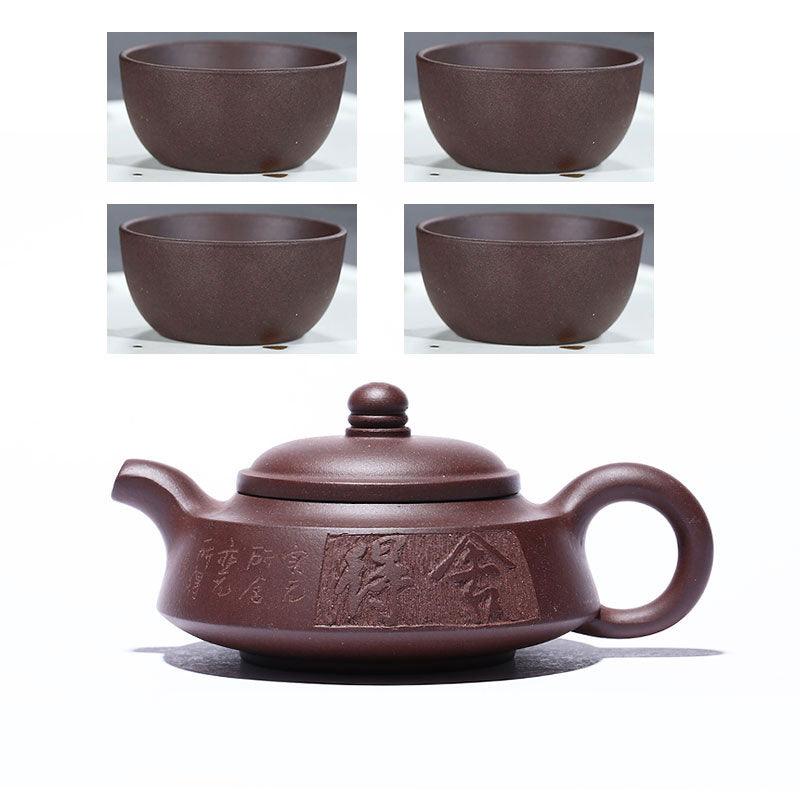 Purple Clay Teapot Set - Yixingteaart