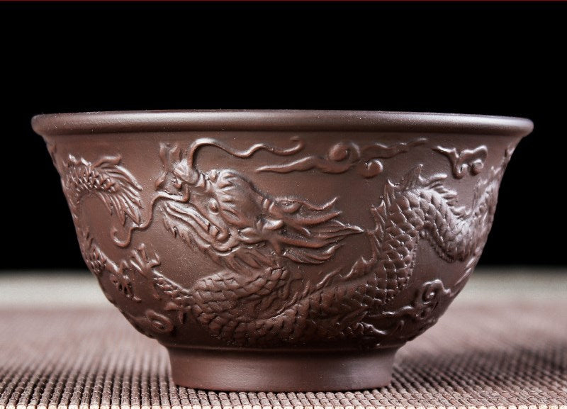 Dragon Pattern Teacup - Yixingteaart