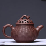 Bamboo Weave Pan Kettle - Yixingteaart