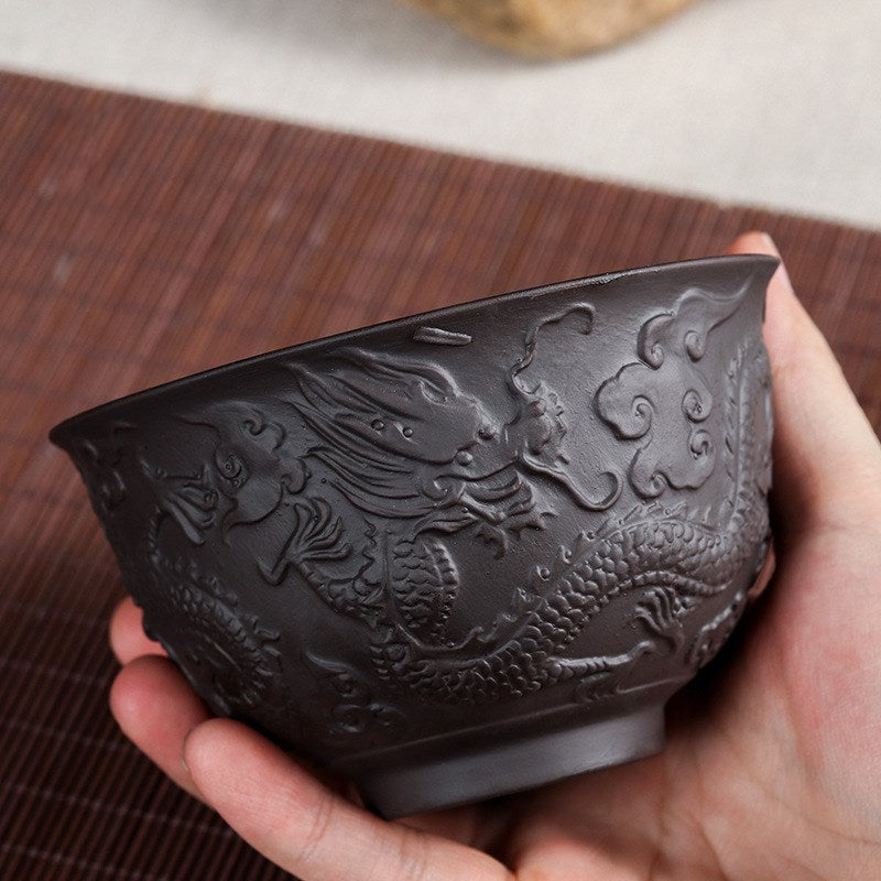 Dragon Pattern Teacup - Yixingteaart