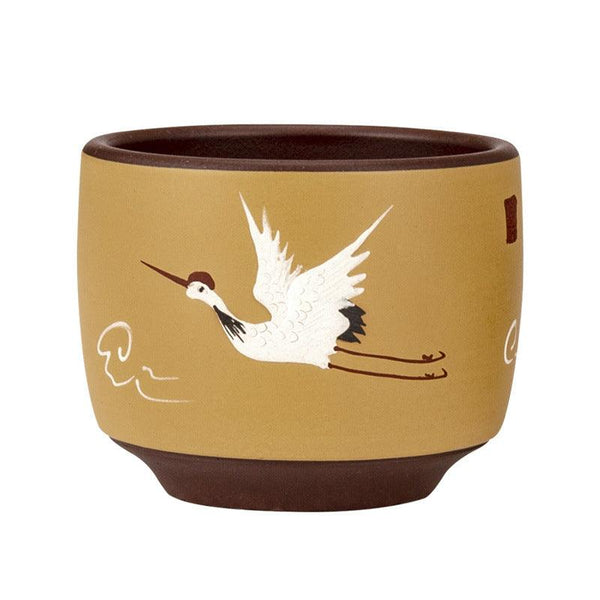 Crane Teacup - Yixingteaart